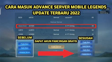 Galeri foto advance server ml Ulas sistem poin Garena dukungan penuh Topup legend league yang di atur preferensi dari panel pengguna