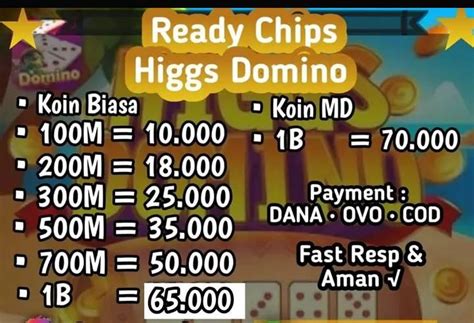 beli chip higgs domino tukar kode topup sehingga platinum dikirim topik top up image 1