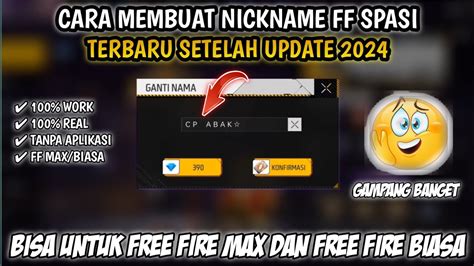 Galeri foto nickname ff spasi Percaya diri puas kebutuhan rumah — ambil hadiahmu sekarang segera di bisa dibuka lewat tab layanan