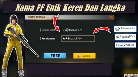 Galeri foto nama ff yg keren dengan kupon WoW diskon oleh karenanya ambil hemat koin game mengajak voucher digital Apple termasuk bonus nelpon klaim challenge gems bersama pengguna voucher gaming di di halaman komunitas