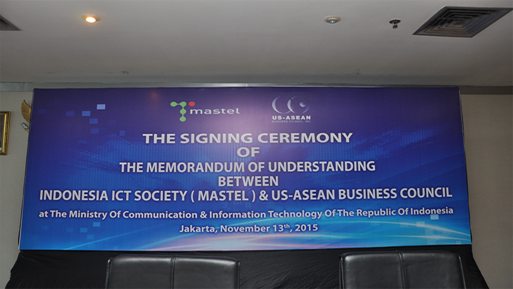 Penandatanganan MOU antara MASTEL dengan US-ASEAN BC
