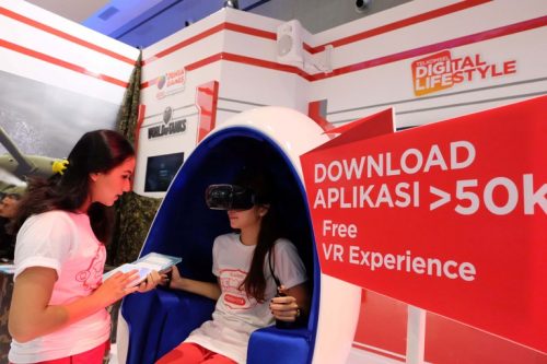 Rayakan HUT Jakarta Telkomsel Adakan Demo Virtual Reality