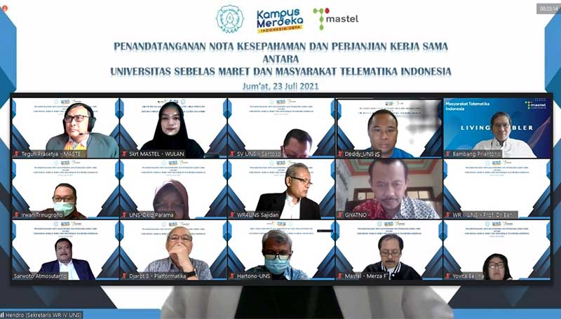 Kolaborasi MASTEL dan Universitas Sebelas Maret (UNS) Surakarta untuk Penguatan Literasi Digital dan Transformasi Digital